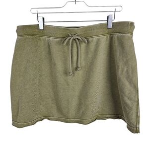 American Eagle Washed Out Green Sweatshirt Skirt Womens XL New